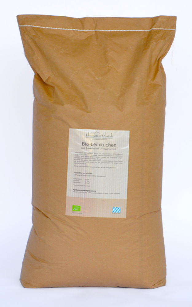 Produktbild: Bio-Leinkuchen 20kg - Tierfutter