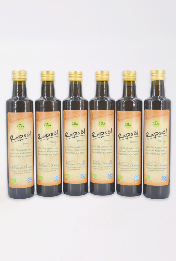 Produktbild: Bio-Rapsöl Gebinde 6x 500ml