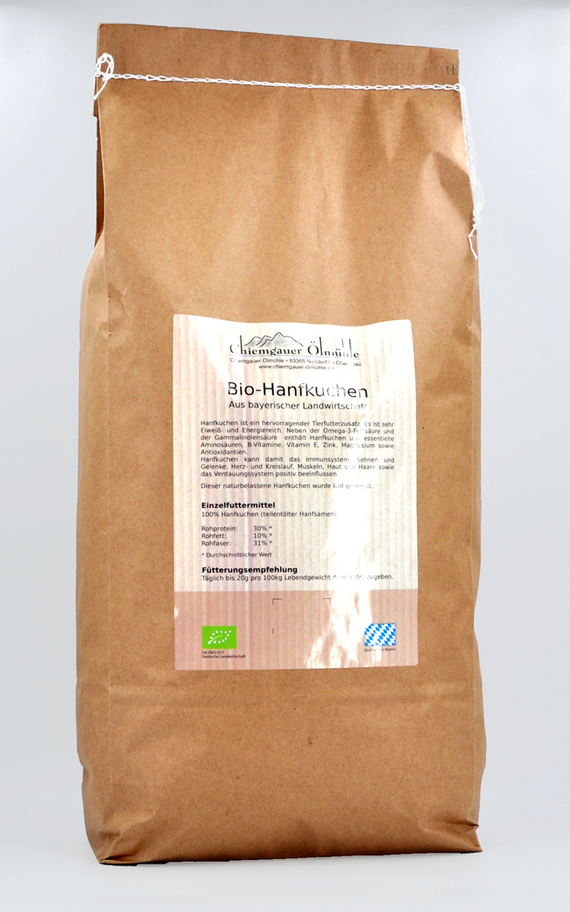 Produktbild: Bio-Hanfkuchen 10 kg - Tierfutter